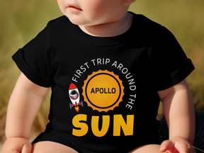 First Trip Around the Sun - Custom Name Personalized Family Matching Tee - 1st Birthday Shirt