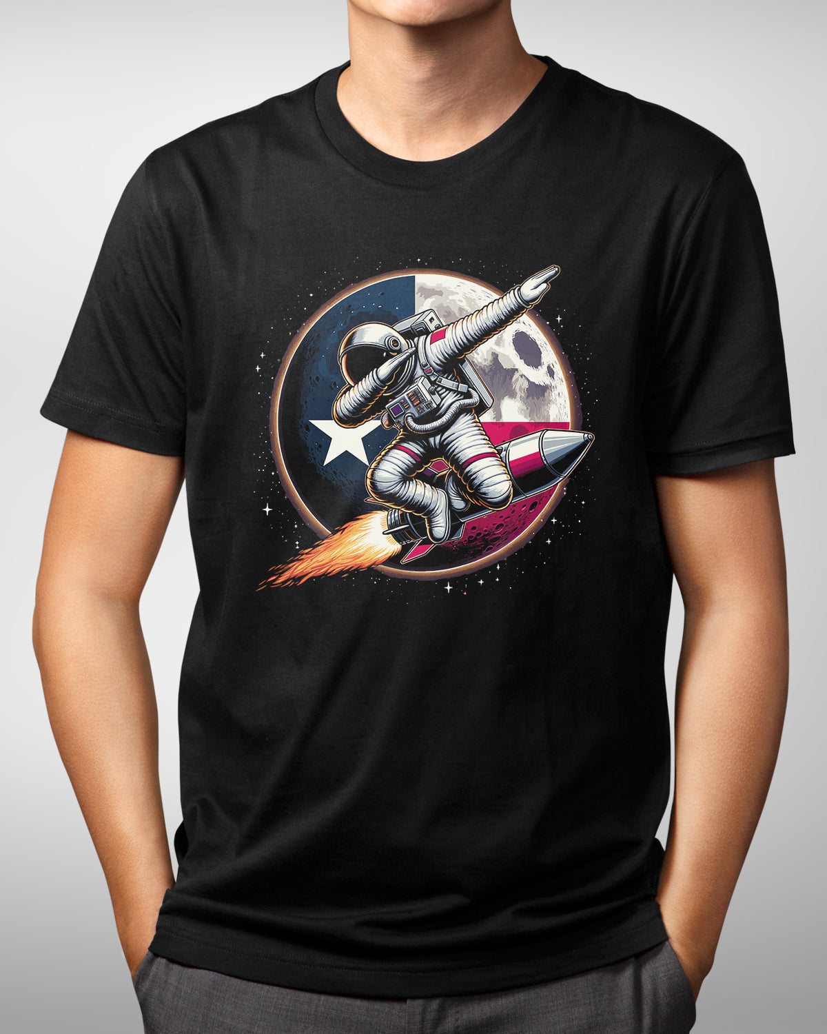 Space Dabbing Astronaut Shirt, Houston 1965 Themed Tee, Texas State Design, Outer Space Galaxy Gift for Baseball and Astronomy Lovers
