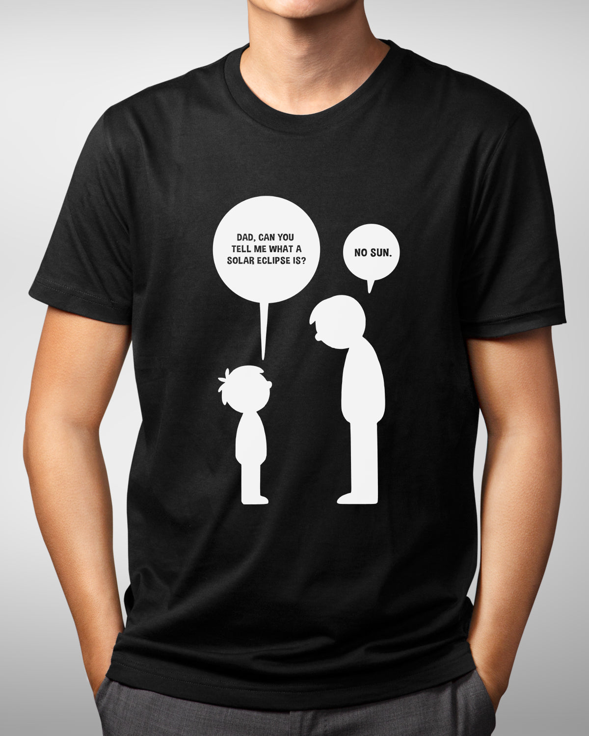 Solar Eclipse Humor Shirt - Funny Dad & Son Pun Joke, Father's Day Gift