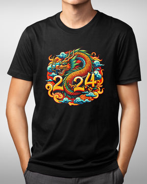 2024 Year of the Dragon Tee, Lunar New Year Celebration Shirt, Chinese Zodiac Dragon, Festive Zodiac 2024