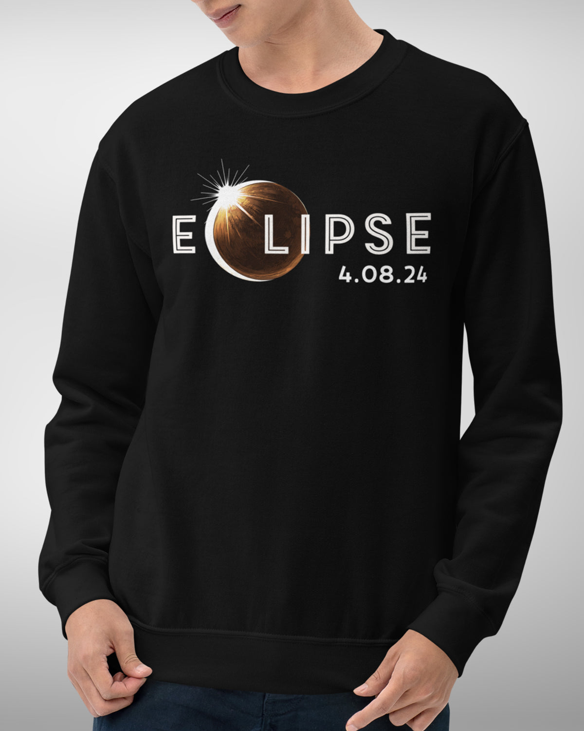 2024 Eclipse Sweatshirt, Total Solar Eclipse Souvenir, Eclipse Viewing Gift