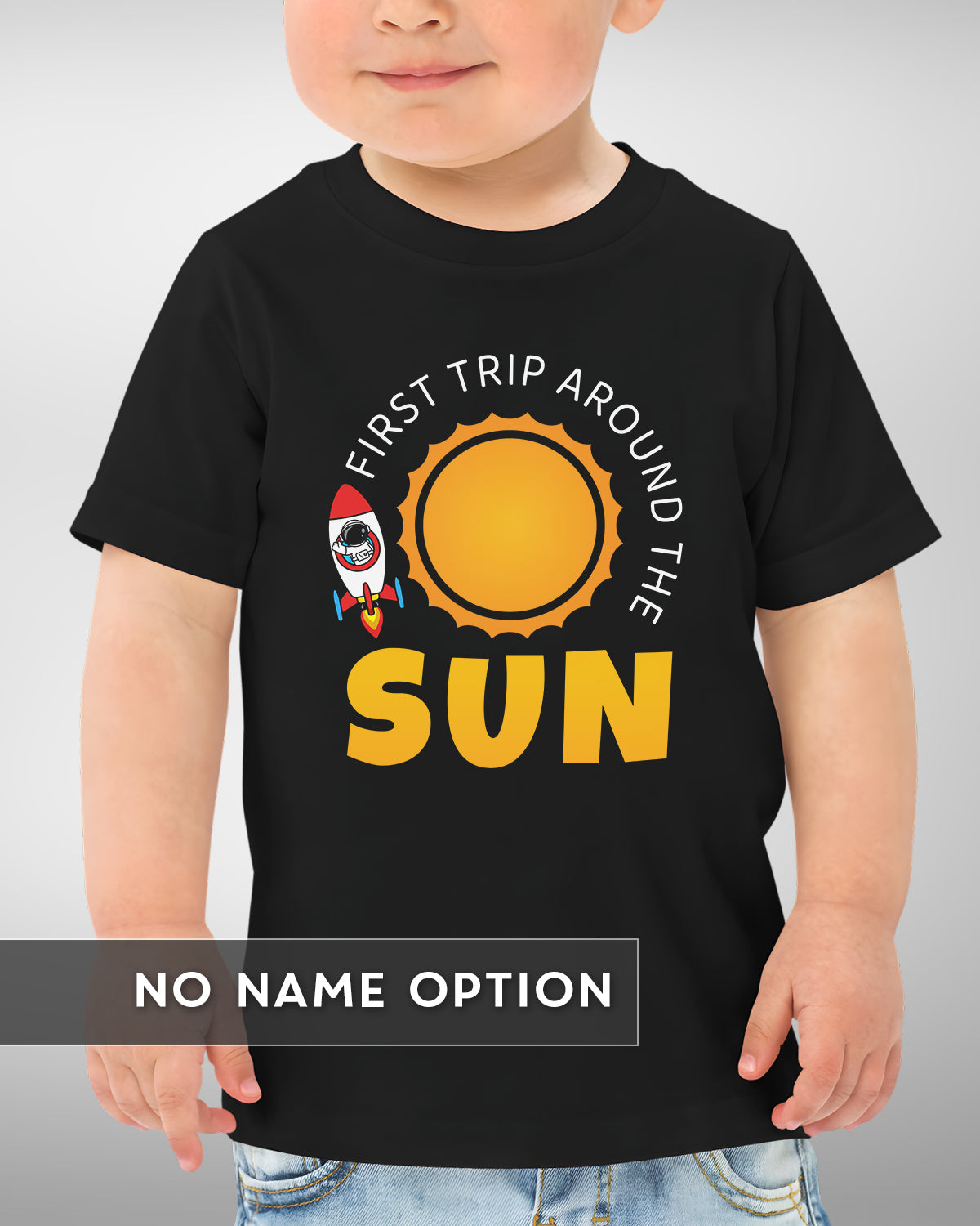 First Trip Around the Sun - Custom Name Personalized Family Matching Tee - 1st Birthday Shirt