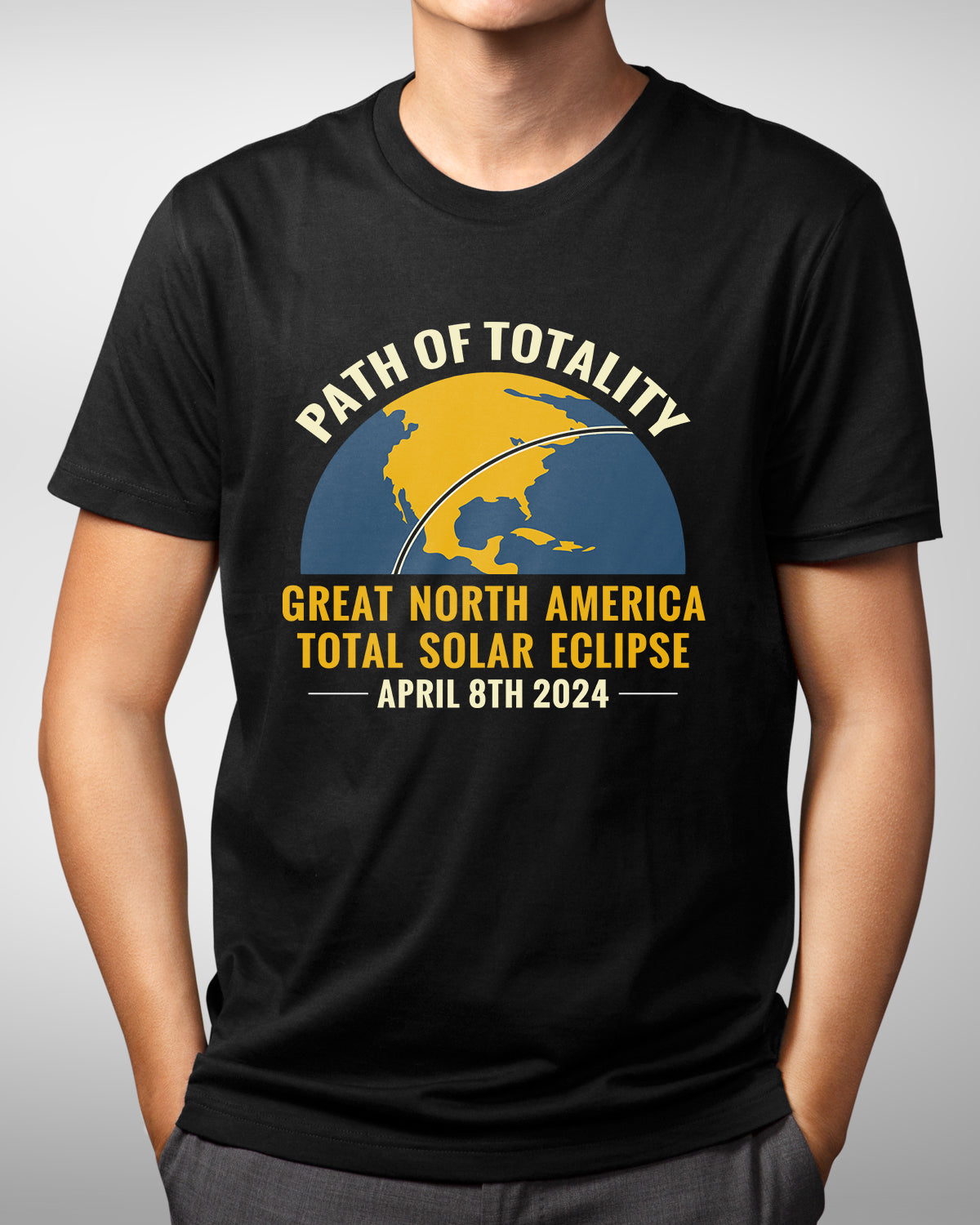 April 8 2024 Total Solar Eclipse Family Tee, Path of Totality Souvenir Shirt, Great North American Total Solar Eclipse, Matching Group Apparel