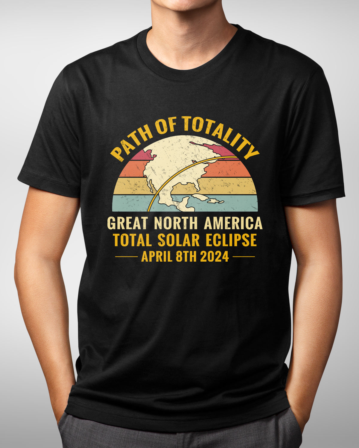 2024 Total Solar Eclipse Shirt, Vintage April 8 Totality Event, Eclipse Souvenir, Family Matching Tees, North America Celestial Event