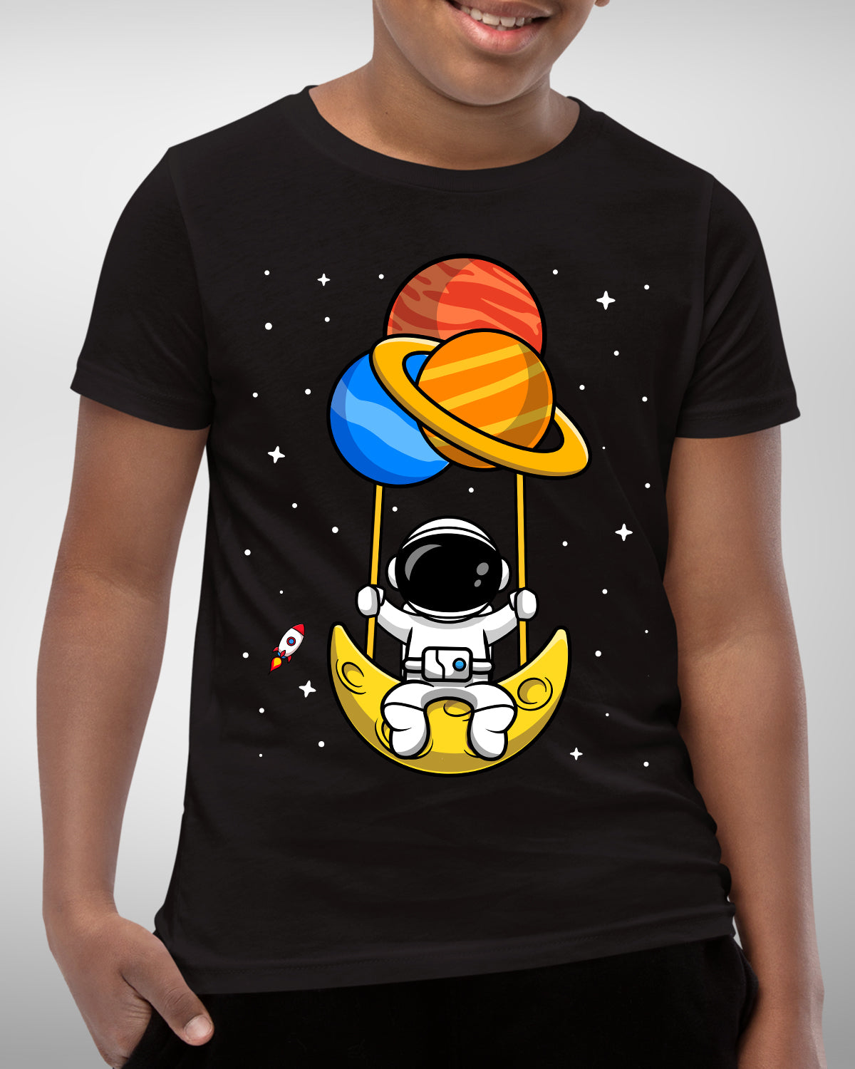 Astronaut Shirt - Moon Swing and Planets - Funny Space Tee