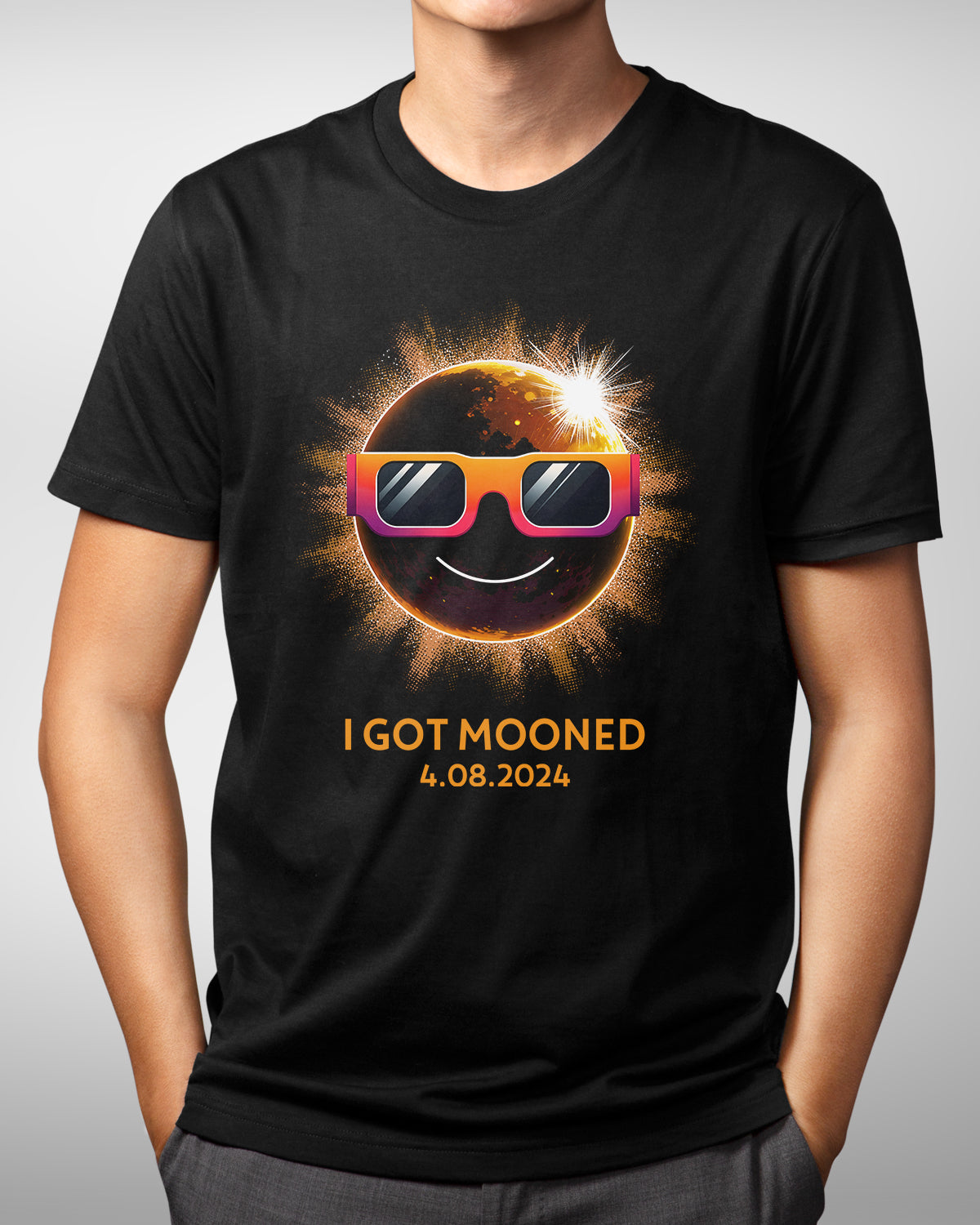 I Got Mooned Total Solar Eclipse 2024 Shirt, Funny Astronomy Tee, Eclipse Souvenir Gift, April 8 Solar Eclipse Viewer