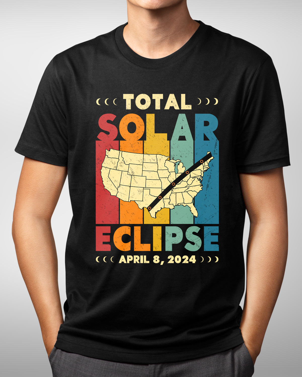 Total Solar Eclipse Shirt - Path of Totality - April 8, 2024