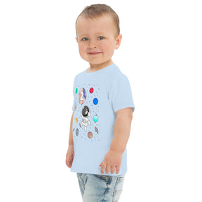 Astronaut 2nd Birthday Shirt, Two The Moon Space Themed Tee for Toddlers, Rocket and Planets Birthday Party Outfit for Two Year Olds