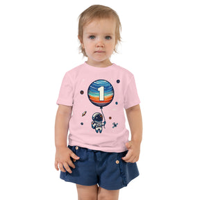 1st Birthday Astronaut Shirt - Space Theme Rocket Tee for One Year Old - Personalized Name