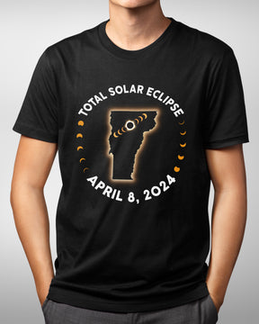 2024 Vermont Solar Eclipse Shirt, Path of Totality VT Tee, Spring America Eclipse Souvenir Gift, April 8 Eclipse Memorabilia
