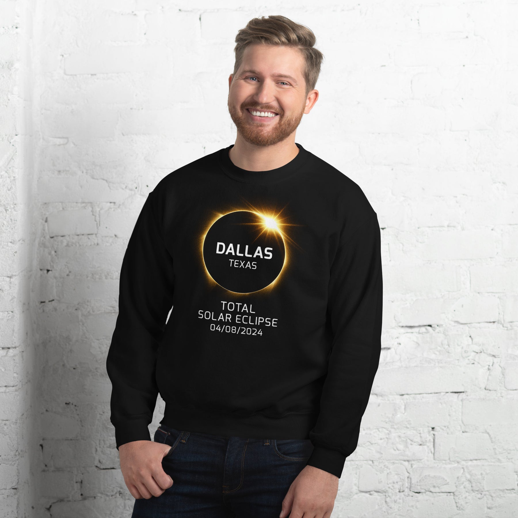 Total Solar Eclipse 2024 Sweatshirt - Custom And State City- Astronomical Event