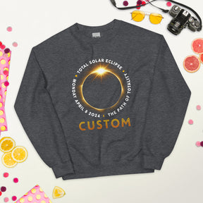 Solar Eclipse 2024 Sweatshirt - Custom State - America Totality