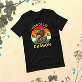 Vintage Dragon Zodiac 2024 Tee - Unique Chinese New Year Dragon Shirt, Perfect Gift