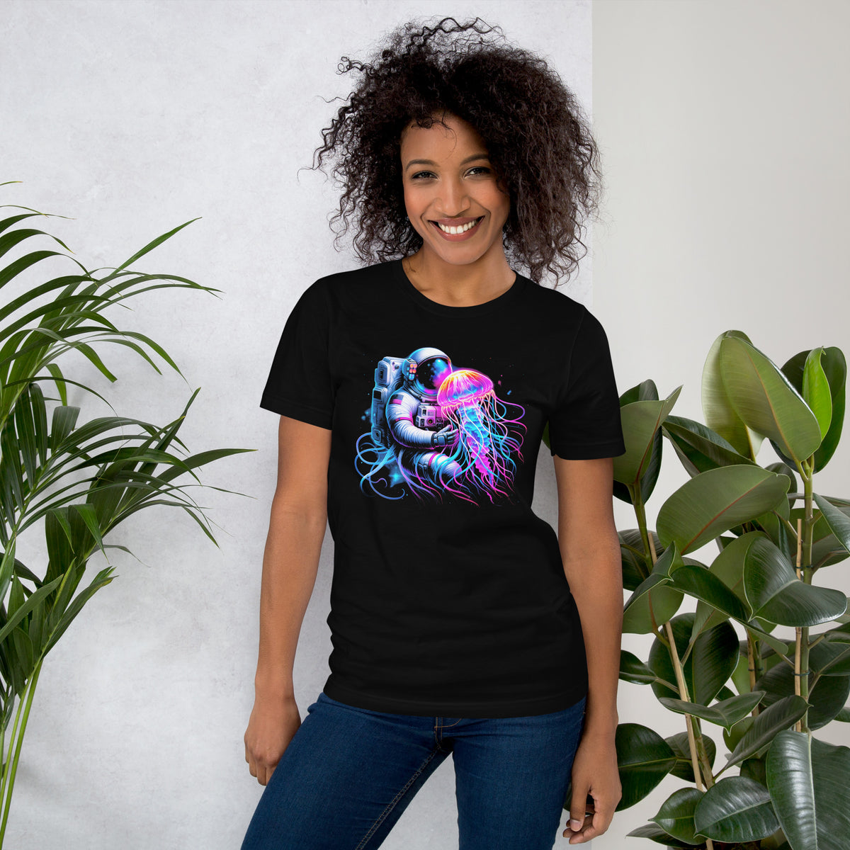Space Astronaut Shirt, Spaceman Jellyfish Tee, Galaxy Exploration, Astronomy Lovers Gift, Cool Outer Space