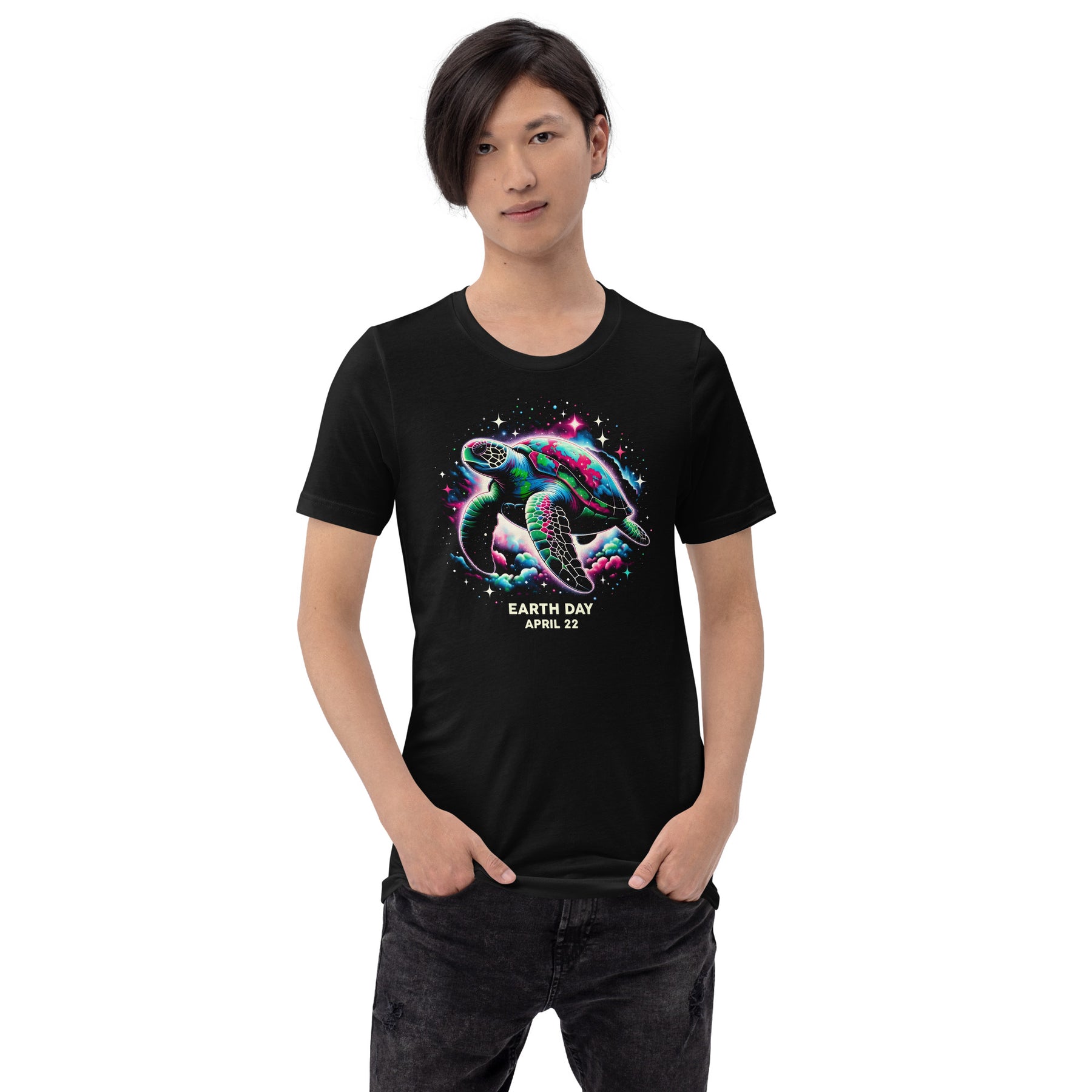 Earth Day Turtle Shirt, Outer Space Galaxy Sea Turtle Tee, Animal Activist Shirt, Environment Conservation Gift