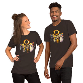 Three Cat Eclipse Moon Shirt, Total Solar Eclipse 2024 Cat Tee, Feline Lover Gift, Astronomical Event