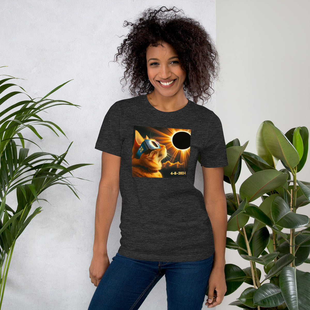 Funny Cat Eclipse Shirt- April 8, 2024 Solar Event, Path of Totality, Perfect Astronomy Gift for Cat Lovers, Spring Eclipse Memorabilia