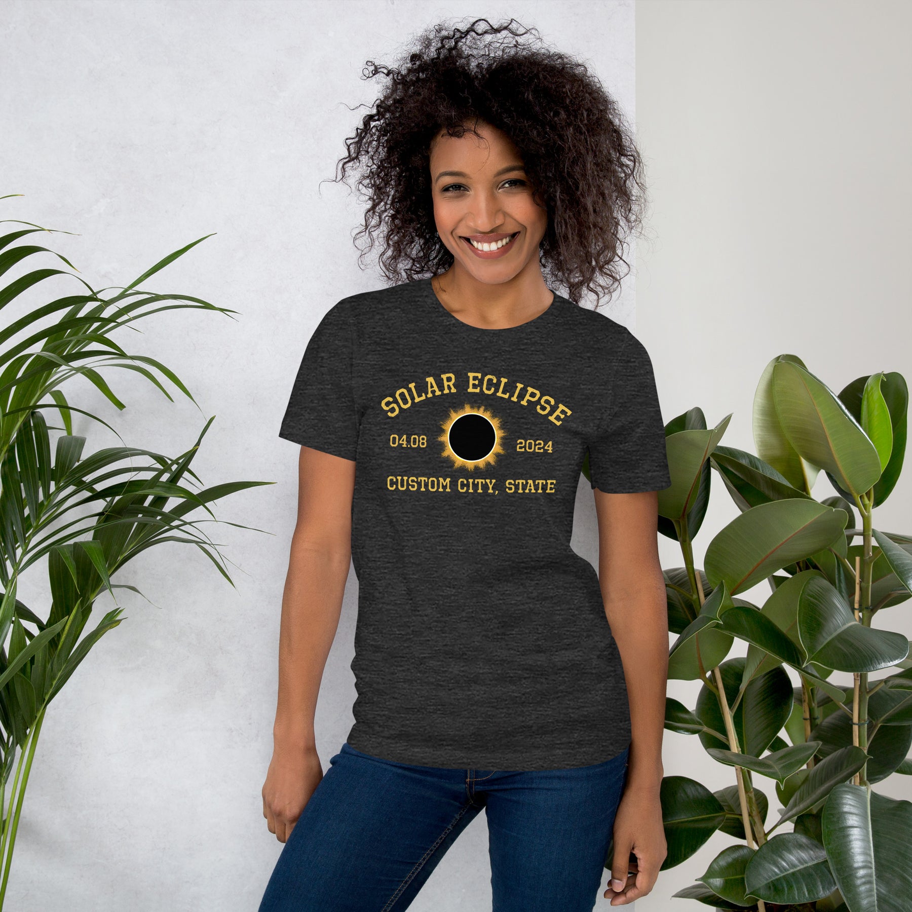 2024 Total Solar Eclipse Shirt, Customized State & City, Sun Moon Totality Event Tee, 4/8/2024 Eclipse Across USA, Canada, Mexico