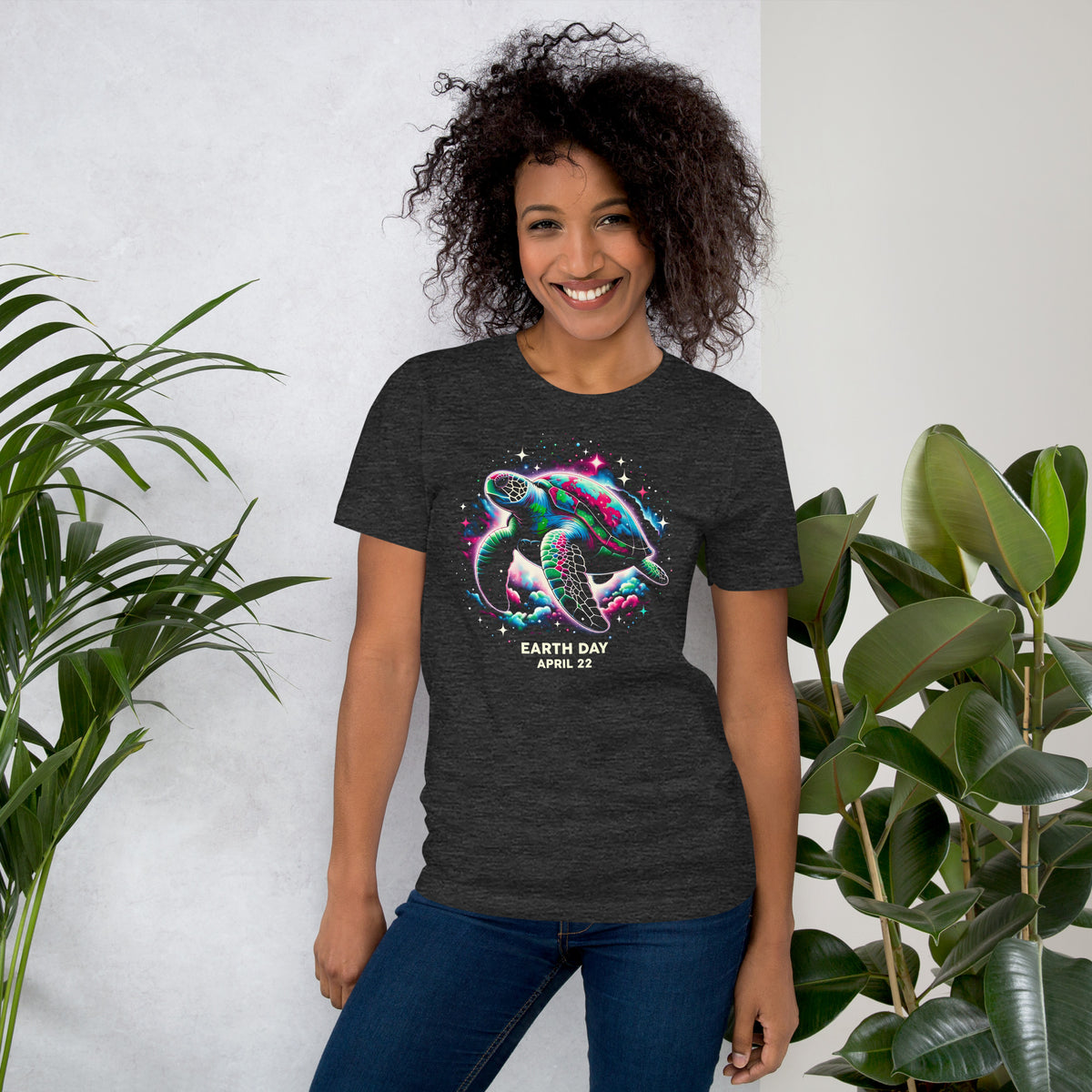 Earth Day Turtle Shirt, Outer Space Galaxy Sea Turtle Tee, Animal Activist Shirt, Environment Conservation Gift