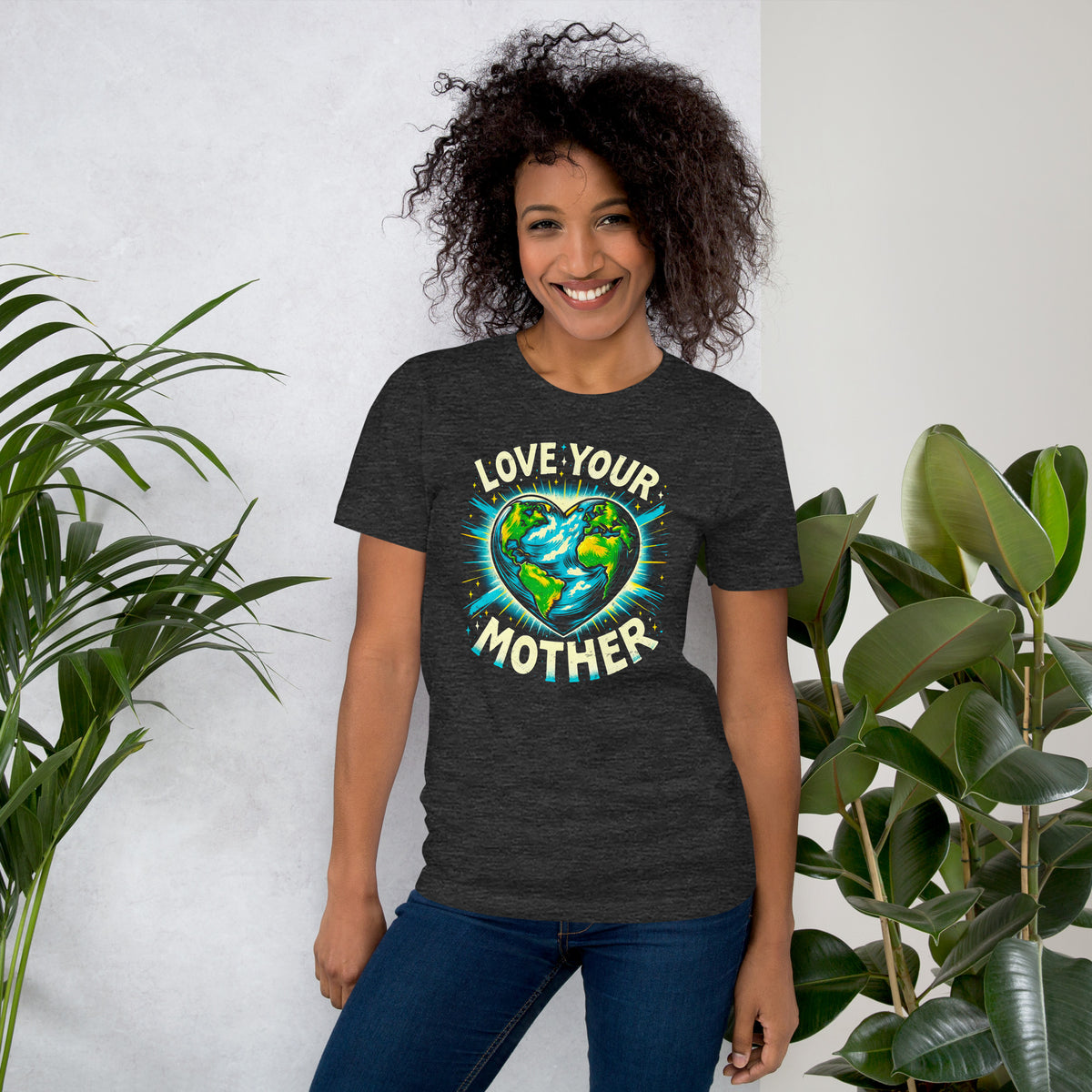 Love Your Mother Shirt, Heart Shaped Earth Tee, Celebrate Mother Earth Every Day, Environmental Awareness, Save the Planet