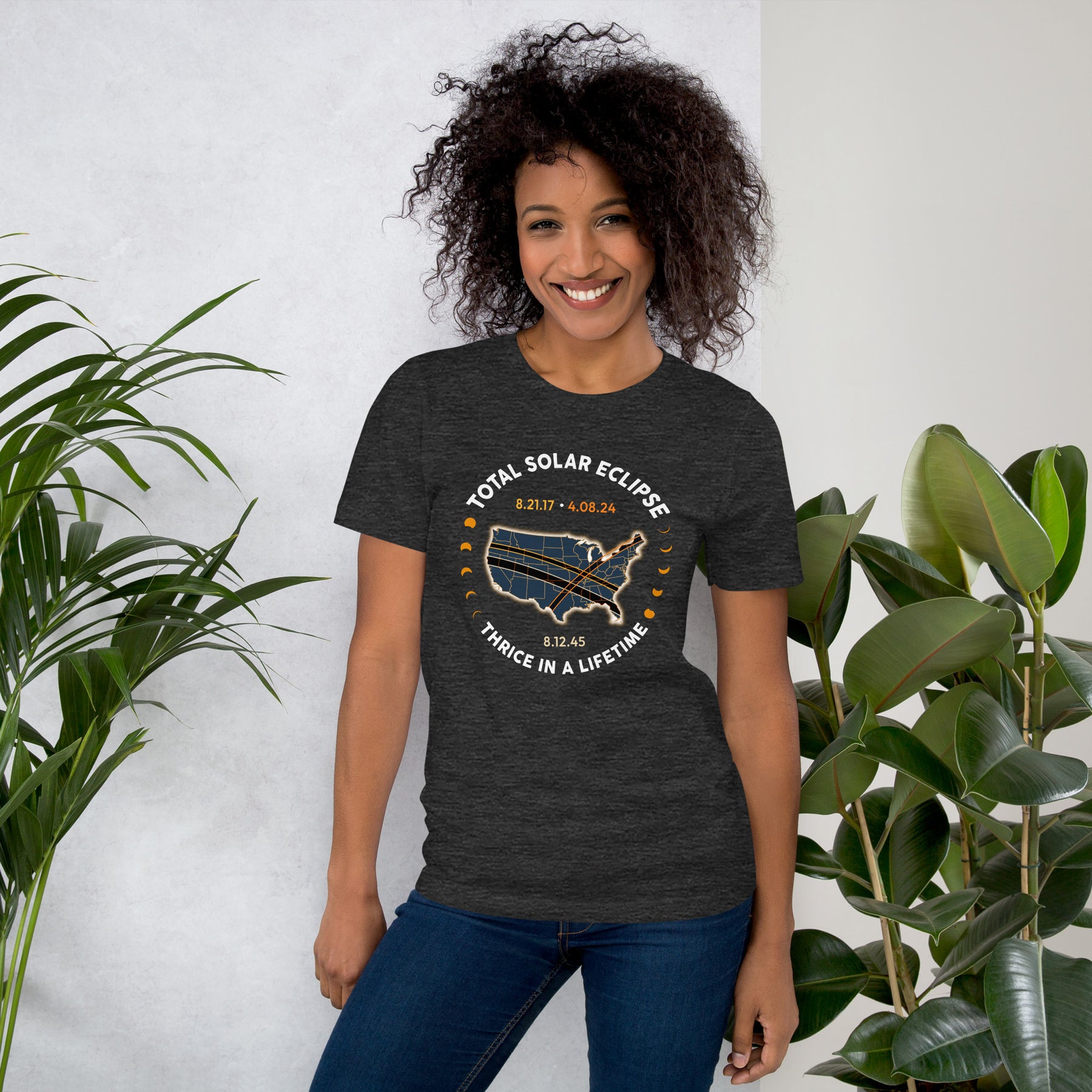 Total Solar Eclipse Thrice In A Lifetime 2017 2024 2045 Totality Shirt, USA North America Eclipse Souvenir