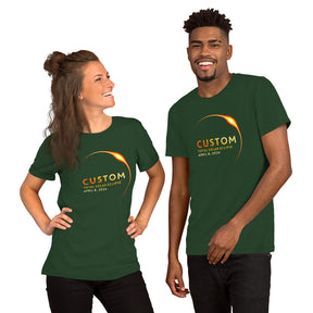 2024 Total Solar Eclipse T-Shirt - Customizable State Design - USA Celestial Event Souvenir Tee for Families
