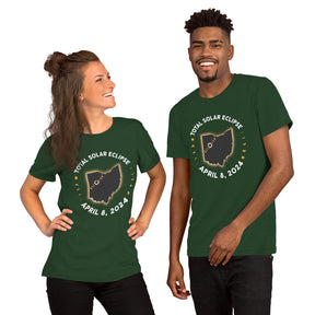 Ohio State Outline 2024 Solar Eclipse Family T-Shirt - Totality Path Spring April 8 Eclipse Souvenir Gift