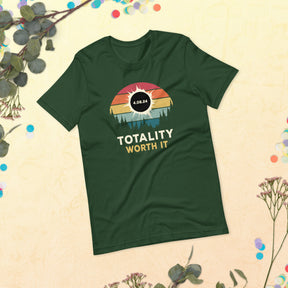 Totality Worth It Shirt, April 8, 2024 Solar Eclipse Tee, Funny Retro Astronomy Gift, Vintage Spring Eclipse Souvenir