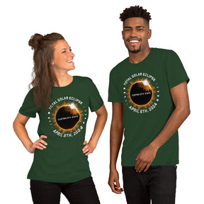 2024 Solar Eclipse Shirt, Custom State & City, Totality Viewing Tee for April 8, Eclipse Souvenir Gift, Great American Total Solar Eclipse