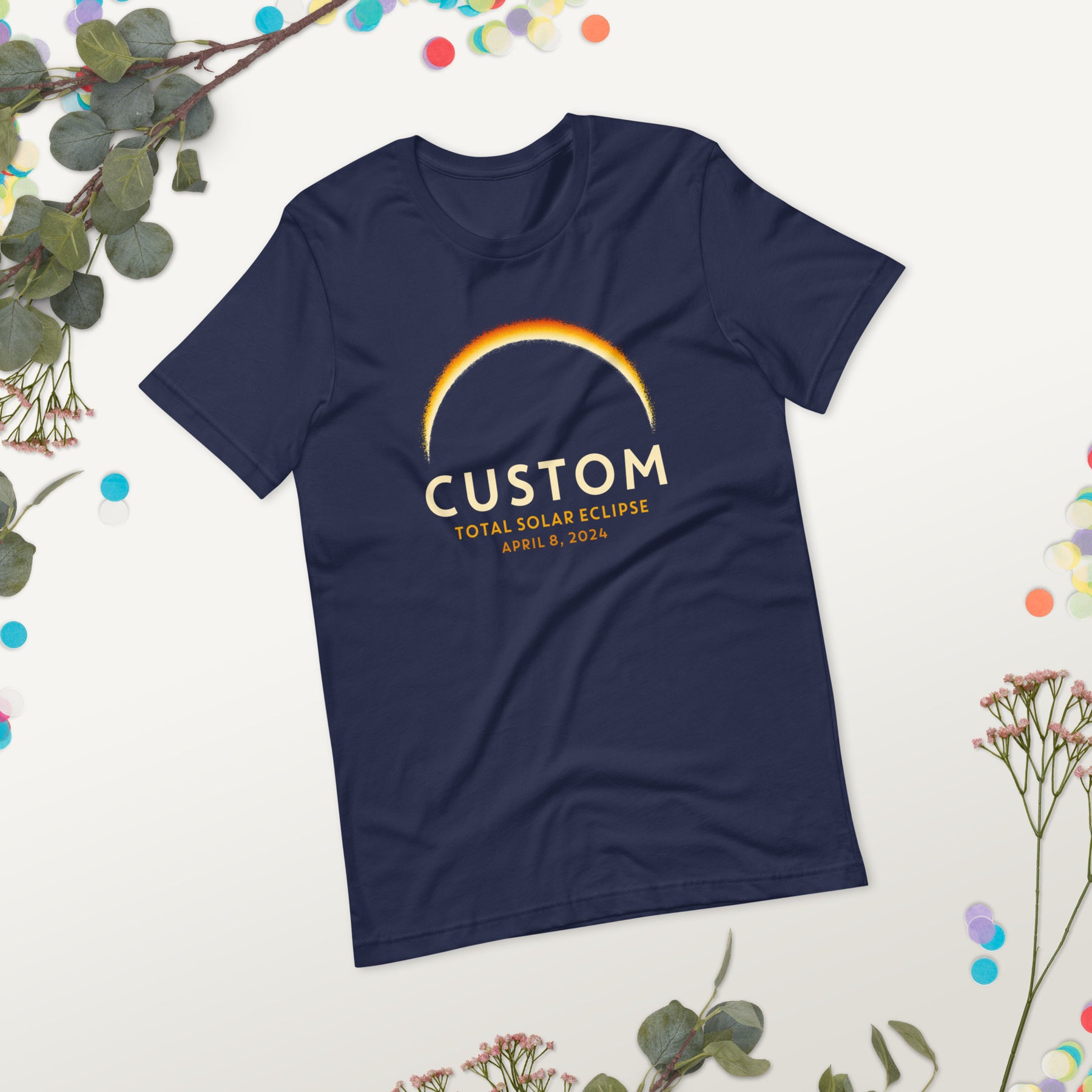 2024 Total Solar Eclipse Shirt - Customizable City/State Design, Family Eclipse Souvenir Gift