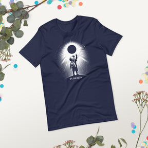 Total Solar Eclipse 2024 Shirt, Child Under Moon Design, Family Matching Tee for Spring Astronomy Events, Memorable Eclipse Souvenir Gift, Path of Totality