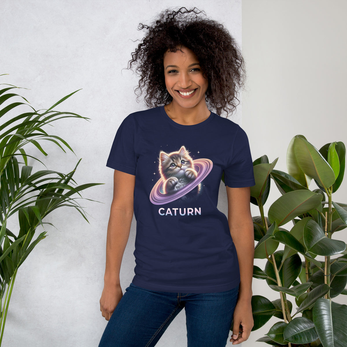 Caturn Saturn Space Cat Shirt - Cute Kawaii Kitty for Feline & Astronomy Fan