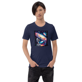 Galactic Artwork Shirt, Space Astronaut Shirt, Vibrant Universe Design, Cosmos-Themed Tee for Science Enthusiasts, Artistic Spaceman Gift