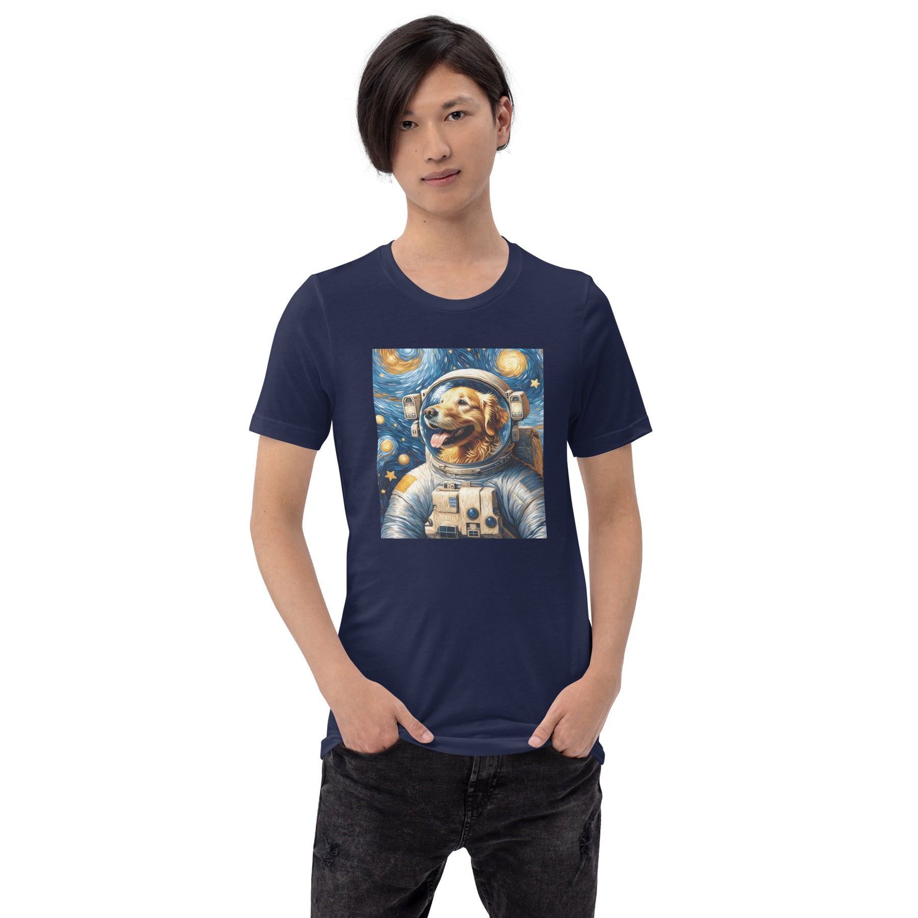 Space Dog Astronaut Shirt, Funny Outer Space Tee for Golden Retriever Lovers, Cosmic Dog T-Shirt, Astronomy Enthusiasts, Galaxy-Themed Gift