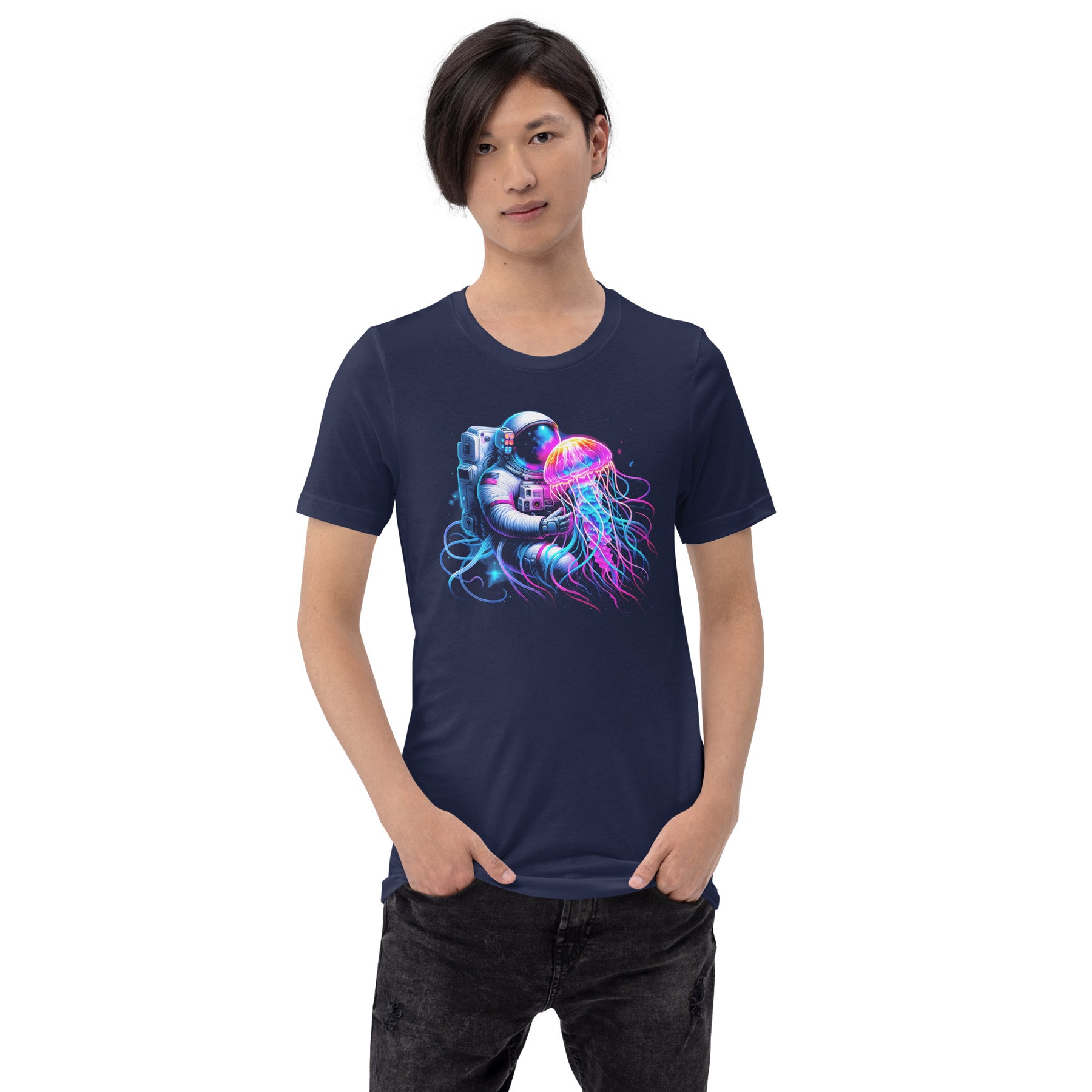Space Astronaut Shirt, Spaceman Jellyfish Tee, Galaxy Exploration, Astronomy Lovers Gift, Cool Outer Space