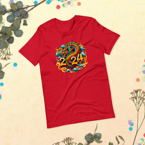 2024 Year of the Dragon Tee, Lunar New Year Celebration Shirt, Chinese Zodiac Dragon, Festive Zodiac 2024