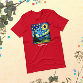 Total Solar Eclipse 2024 Shirt, Van Gogh Inspired Sun Moon, Astronomy Event Party Tee, Celestial Eclipse Souvenir