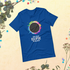 Total Solar Eclipse 2024 Shirt - Colorful Watercolor Splash - Solar Eclipse Gift