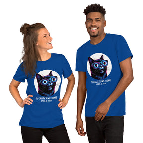 Totality Awesome Cat Total Solar Eclipse 2024 Shirt - Funny Black Cat Eclipse Viewer Tee