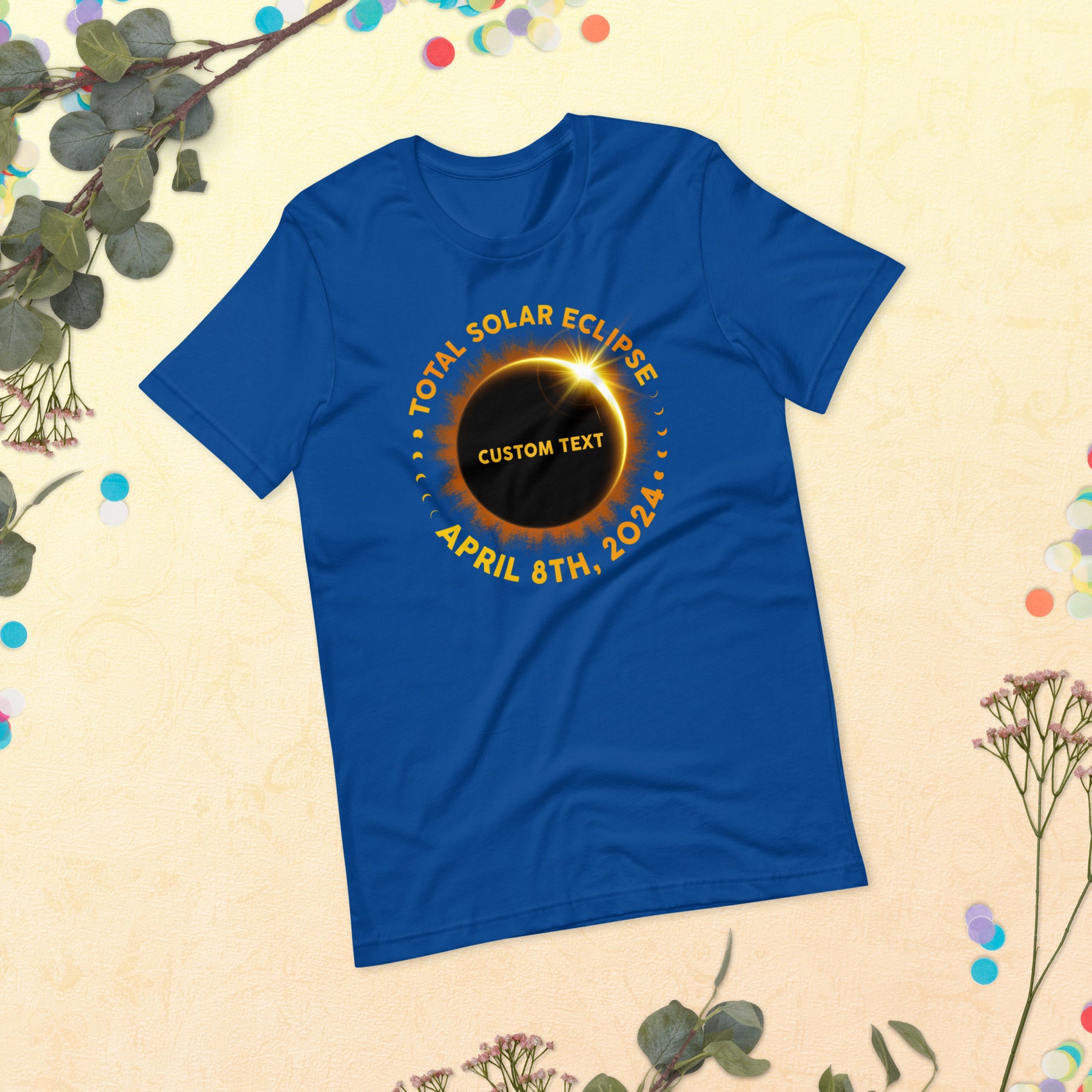 2024 Total Solar Eclipse Shirt, Customizable City and/or State Design, April 8 Celebration Tee, Eclipse Commemorative Family Matching Shirts