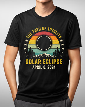 Vintage Path of Totality Shirt - April 8, 2024 Solar Eclipse Souvenir