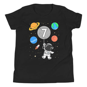7th Birthday Shirt - Astronaut Outer Space - 7th Birthday Gift