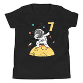 7th Birthday Astronaut Dabbing Shirt - Seven Year Old Outer Space Theme - Kids' Party Tee