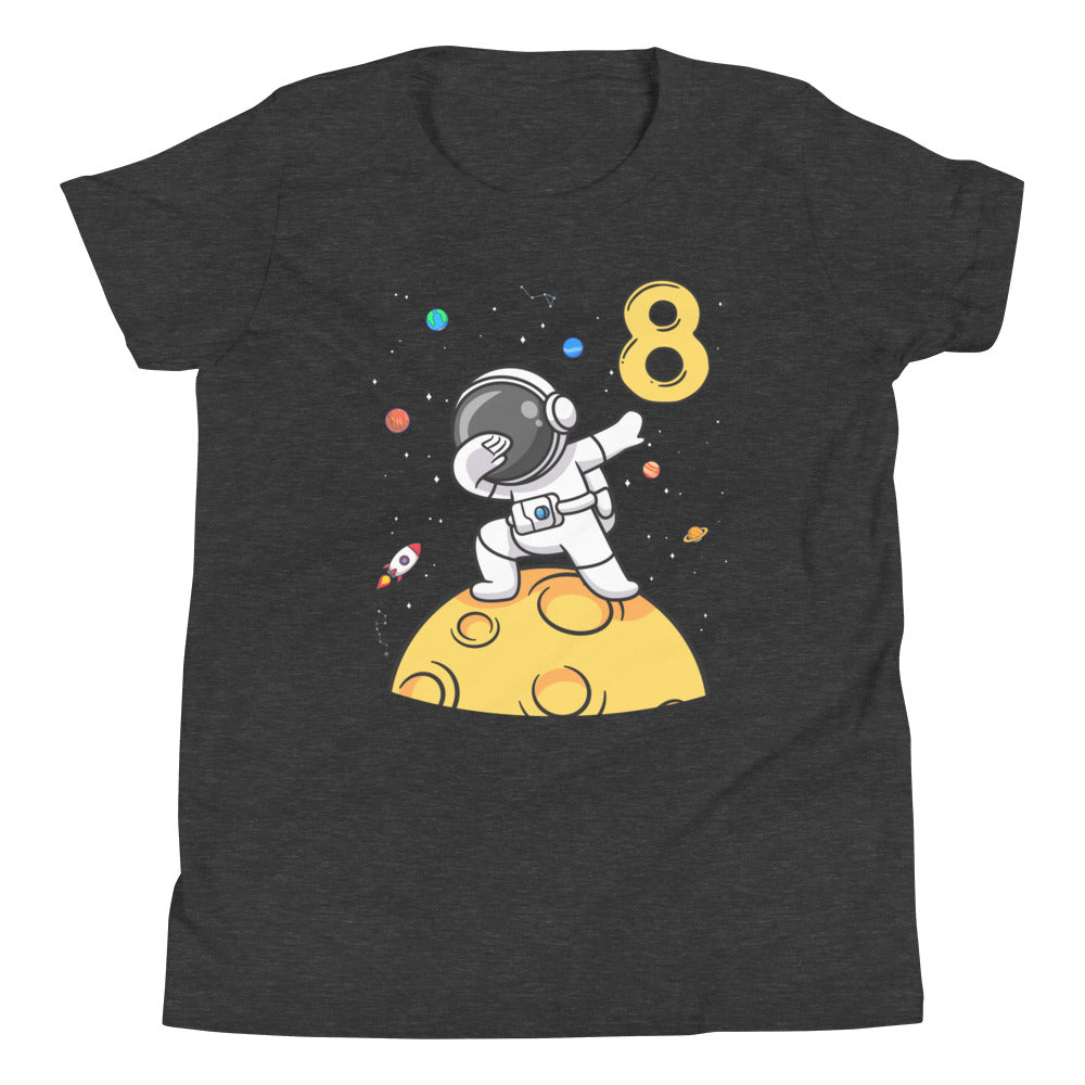 8th Birthday Astronaut Dabbing Shirt - Eight Year Old Outer Space Theme - Kids' Party Tee