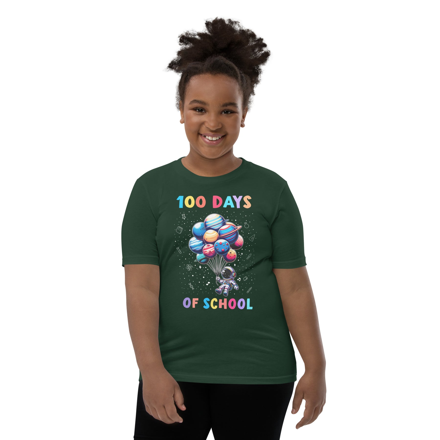 100 Days of School Astronaut Shirt, Celebrate with Happy 100th Day Tee, Student Back to School Gift for Space Lovers