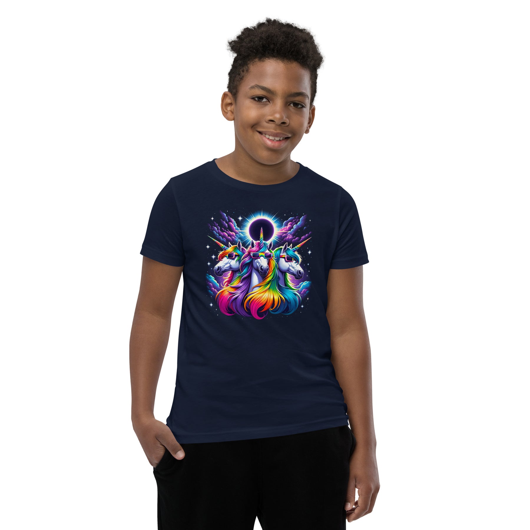 Three Magical Unicorn Eclipse Moon Shirt, Celestial Tee for Astronomy Fans & Unicorn Lovers, Total Solar Eclipse Souvenir Gift